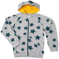 star print kids hoodie grey quality kids boys girls