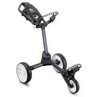 Stewart R1 Push 3-Wheel Golf Trolley Anodic Black with White Wheels