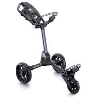 stewart r1 push 3 wheel golf trolley anodic black with black wheels