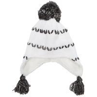 starling womens tassel bobble beanie white