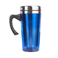 Stainless Steel Travel Mug, Blue, Stainless Steel