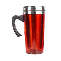 Stainless Steel Travel Mug, Red, Stainless Steel