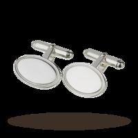 Sterling Silver Oval Cufflinks