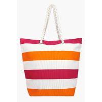 Stripe Beach Bag - pink