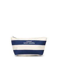 striped canvas wash bag persian blue