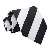 Striped Black & White Tie