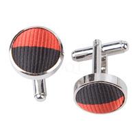 striped red black cufflinks