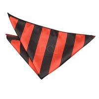 Striped Red & Black Handkerchief / Pocket Square