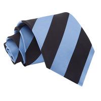 Striped Baby Blue & Black Tie