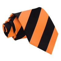 striped orange black tie