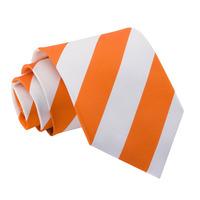 Striped Orange & White Tie
