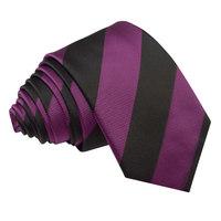 Striped Purple & Black Slim Tie