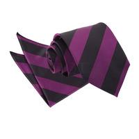 striped purple black tie 2 pc set