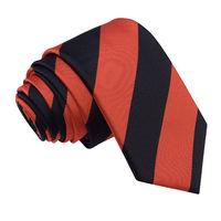 striped red black slim tie