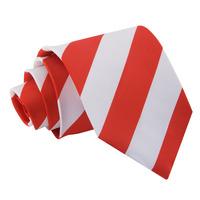 Striped Red & White Tie