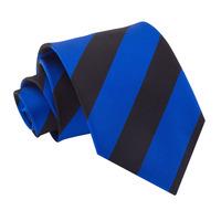 striped royal blue black tie