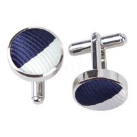 striped navy white cufflinks