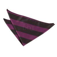 Striped Purple & Black Handkerchief / Pocket Square