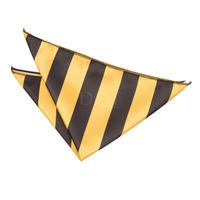 Striped Yellow & Black Handkerchief / Pocket Square