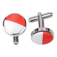 striped red white cufflinks