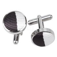 striped black white cufflinks