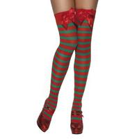 Stripy Elf Thigh High Stocking