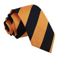 Striped Orange & Black Slim Tie
