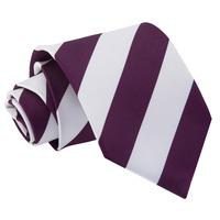 Striped Purple & White Tie