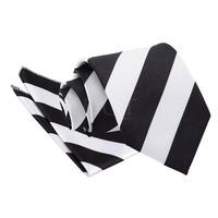 striped black white tie 2 pc set