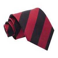 Striped Burgundy & Black Tie