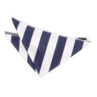 Striped Navy & White Handkerchief / Pocket Square