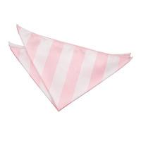 Striped Baby Pink & White Handkerchief / Pocket Square