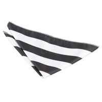 Striped Black & White Handkerchief / Pocket Square