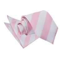 Striped Baby Pink & White Tie 2 pc. Set