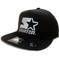 starter mirror snapback cap black mens cap in black