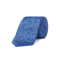 Studio Blue Digital Roses Tie 0 Blue