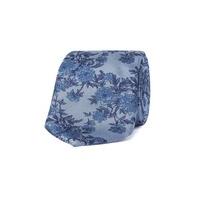 studio blue twill floral tie 0 blue