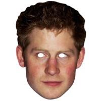 Star Cutouts Printed Card Mask Of Prince Harry