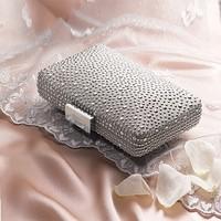 studded silver clutch bag