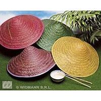 Straw Vietkong 1 Of 4 Colours Oriental Hats Caps & Headwear For Fancy Dress