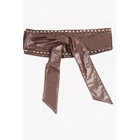 Studded Faux Leather Wrap Belt