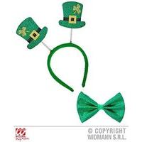 st patricks day mini top hat with bowtie accessory
