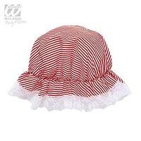 Striped Bonnet - Red/white