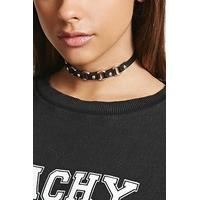 Studded Faux Leather Choker