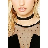 Strappy Faux Suede Choker