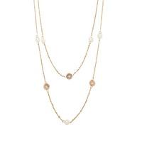 stationed faux pearl necklace