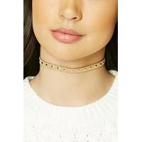 star studded faux suede choker