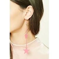 Star Drop Chain Earrings