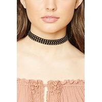 Studded Faux Suede Choker