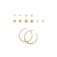 Stud & Hoop Earring Set